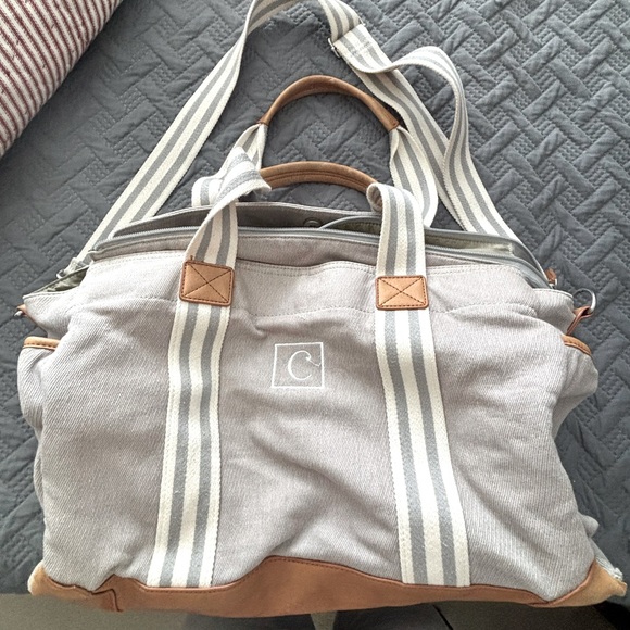 Pottery Barn Other - Pottery Barn striped diaper baby bag